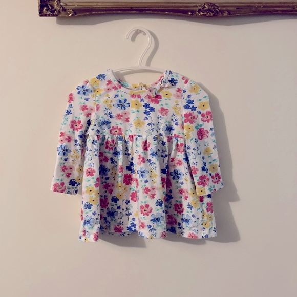 3/20 Little Me Baby Girl’s Long Sleeve Floral Shirt Size 9 - 12 Months - Picture 1 of 4